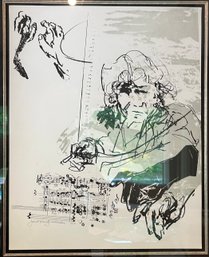 Work On Paper - Signed -  Janet Kravetz Hollander 9/12 - Framed