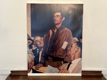 Vintage Art Poster: Freedom Of Speech By Norman Rockwell