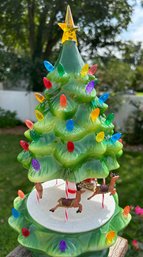 Novelty 15' Plastic Lighted And Rotating Carousel Christmas Tree Tested And Working