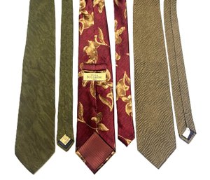 Three Villa Bolgheri Ties- Two Silk And One Blend