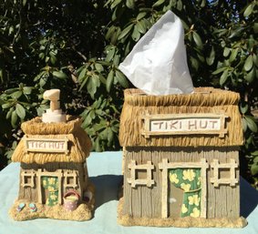 Tiki Hut Soap & Napkin Holder Bathroom Decor