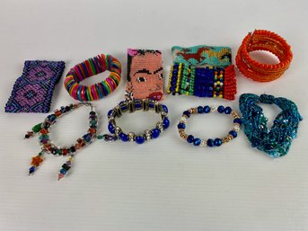 Vintage Beaded Bracelets Including Freida Kahlo (9)