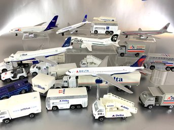 Die Cast Jet Planes & Matching Vehicles From Various Airlines