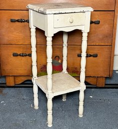 A Vintage Painted Pine Telephone Table