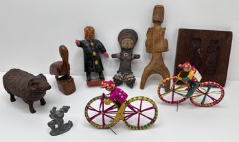 Antique Springerle & 8 Vintage International Figurines