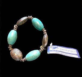 Vintage Turquoise Large Beaded Bracelet