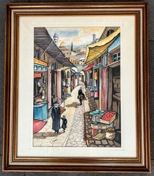 Streets Of Israel - Signed Painting