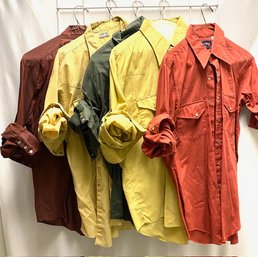 Grouping Of 5 Mens Military-style Buttondown Shirts - Group 3