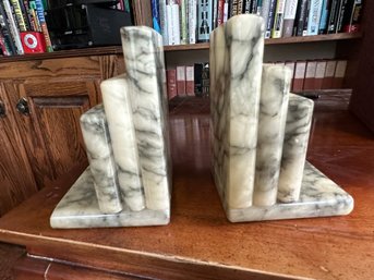 Pair Of Alabaster Bookends Made In Italy