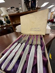 6 Vintage Steak Knives Like New Made In Sheffield England By John Hull Cutlers Corp. N.y