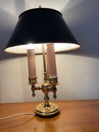 Brass Base Three Lights  Desk Lamp.  18' Tall