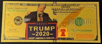 Gold Colored Trump Bill