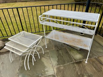 Wrought Iron Plant Stand  & Nesting Tables