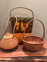 3 Vintage Unique Wicker Pieces