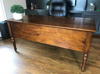 POTTERY BARN Desk With Built In File Drawer