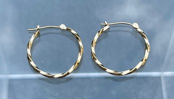 Pair Of 14K Gold Hoop Earrings