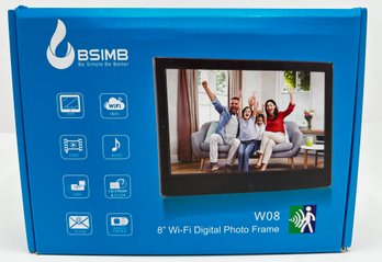 BSIMB 8 Inch Digital Photo Frame Model W08 In Original Box