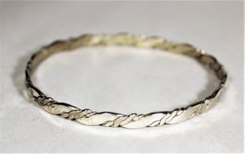 Vintage Mexican Sterling Silver Braided Bangle Bracelet