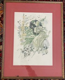 Framed Print 'Gathering Honey'