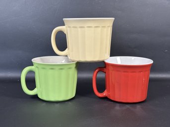 Three Oversized Ceramic Mugs