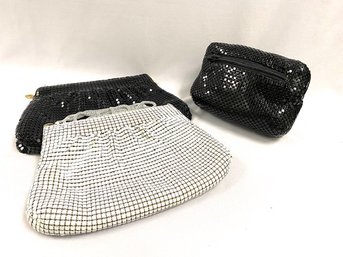 Vintage Black & White Chainmail Style Handbags & Fanny Pack