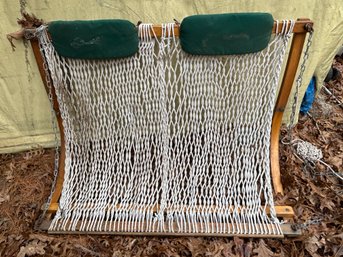 Vintage Hanging Rope Hammock Swing With Room For Two