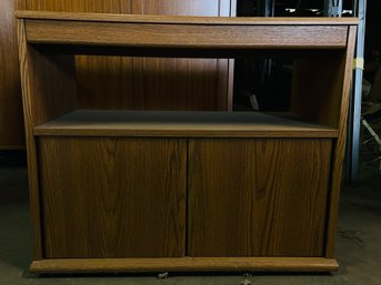 Wood TV Stand With Cabinet