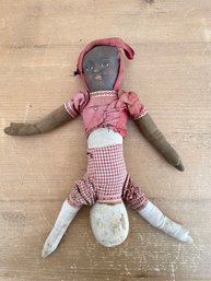 Antique Reversible Black And White Doll