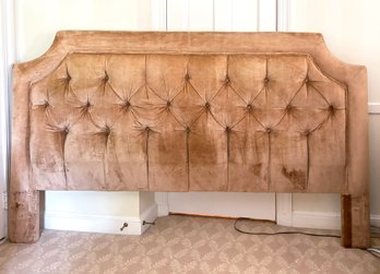 A King Headboard In Tufted Velvet