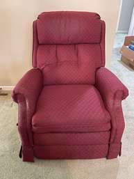 Lane Upholstered Reclining Chair In Burgundy