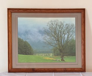Framed Print Of Autumn Trees Over A Small Pond