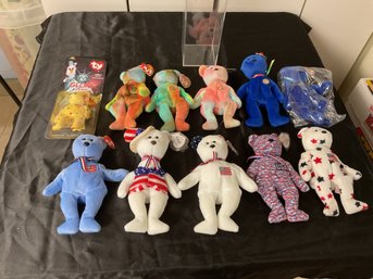 Lot Of 10 Beanie Babies