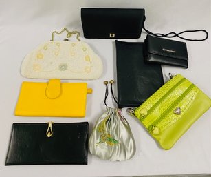 Grouping Of 8 Vintage To Contemporary Ladies Handbags & Wallets