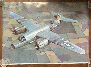 1944 Martin B-26 Marauder Dee-Feater Plane Poster