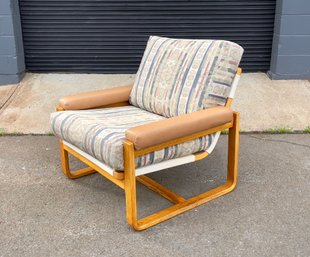 Vintage Oak Bentwood Lounge Chair - 2 Of 2