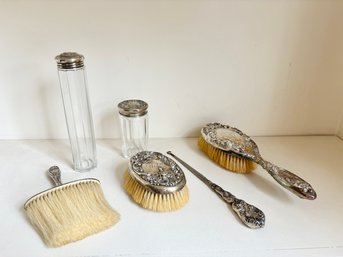 Dresser Vanity Set, Art Nouveau Sterling Silver