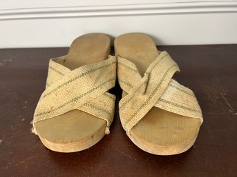 Vintage Clogmate Wooden Soled Sandals