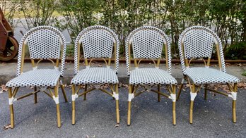 Safavieh Outdoor Plastic Woven French Bistro Style Side Chairs