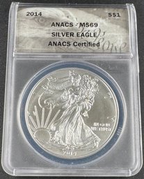 2014 American Silver Eagle Graded ANACS MS 69