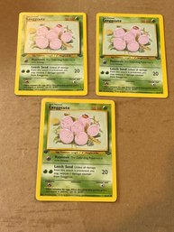 Lot Of 3 Exeggecute Pokemon Jungle 1st Edition TCG 52/64