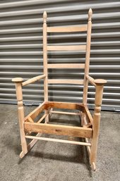 Solid Maple Ladder Back Rocking Chair - Stripped & Sanded