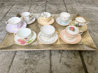 Mixed Antique Teacups And Saucers