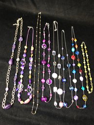Set Of Beaded Costume Necklaces