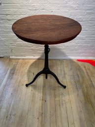 Antique Industrial Side Table, Made In Brooklyn