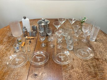 Lot Of Barware And Glassware