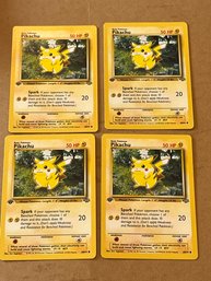 Lot Of 4 Pikachu Pokemon Jungle 1st Edition TCG 60/64