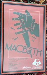 Framed Theater Poster 'Macbeth'