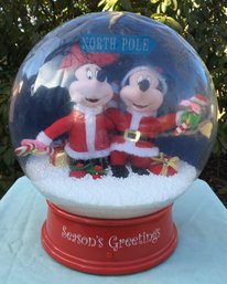 Large 13' Disney Mickey & Minnie Mouse Christmas Snow Globe Decor
