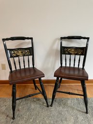 Pair Of Ethan Allen Hitchcock Style Chairs.