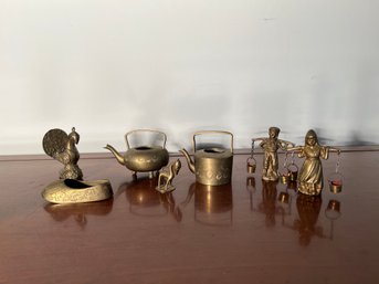 Miniature Brass Figurine Collection